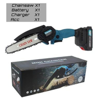 MJ Dagmara Mini Chainsaw,6 Inch Portable Electric Chainsaw Cordless Handheld Chain saw for Tree Bran
