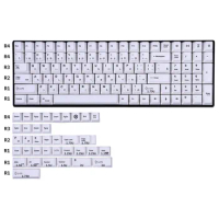 PBT White Keycaps 135 Keys Cherry Height Dye Sublimation Japanese 68 75 96 980 100 104 Mechanical Keyboard GK61 Anne Pro 2