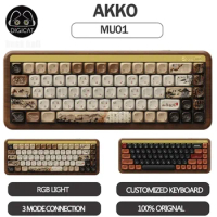 Akko Mu01 Mechanical Gaming Keyboard 3mode USB/2.4G/Bluetooth Wireless Keyboard Hot-Swap Long Endurance Custom Gamer Keyboards