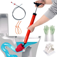 Toilet Plunger & Bathroom Plunger High Pressure Toilet Auger - Powerful Air Drain Unclogger & Toilet