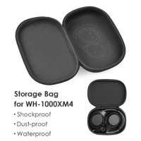 Waterproof EVA Headphone Case Pouch for SONY WH-1000XM4 Wireless Bluetooth-compatible Headset Travel Protective Storage Bag Box