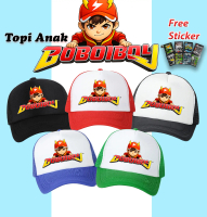 Topi Anak BOBOIBOY Topi Anak Lak-Laki Vektor BOBOIBOY 3-12 Tahun