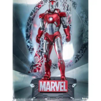 Hot Toys Disney D100 MMS696 Alternative Color Mk7 Iron Man Platinum Limited Edition Action Figure Collectible Model Toy Figures