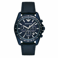 EMPORIO ARMANI亞曼尼 AR6132 極限運動時尚計時腕錶/藍面44mm｜樂天全館特惠中★指定刷卡回饋10%