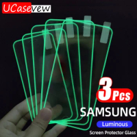 Luminous Screen Protector Glass For Samsung Galaxy S22 S21+ Plus S20 Lite FE F13 A53 5G A13 A12s M52 M62 F62 F12 A54 4G A04 M50s