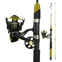 SKY - 1 Set Paket Joran Pancing Spinning Black Grouper Bahan Eva Carbon Solid Fiber Glass Material +