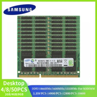 4/8/50PCS SAMSUNG Memoria Laptop Ram DDR3 8GB 4GB 2GB 1333Mhz 1600Mhz 1866Mhz SO-DIMM PC3-10600 12800 14900 Laptop 1.5V PC3 RAM