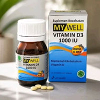Mywell Vitamin D3 1000 UI Botol isi 20 Tab