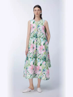 Jnby 碎花A字無袖連衣裙