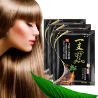 White Hair into Black Instant Hair Dye Color Shampoo Plant Ginger Extracts Mild Formula Hair Styling Tools Hair Color Shampoo