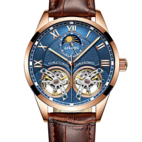 AILANG Brand Original design watch men's double flywheel automatic mechanical watch fashion casual business men's watch