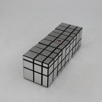 * [ Màu Thang   Xếp Tầng 4 Khối Rubik Gương   Đế Đen   Giấy Dán Bạc  ]4  Liền Thân   Mặt Gương Hình Khối Rubik  003