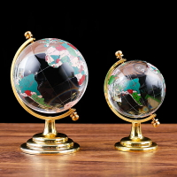 大小號水晶球地球儀擺件 彩色中文家居辦公室裝飾品玩具