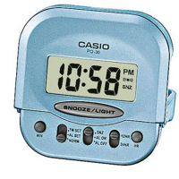 【CASIO】旅行專用款數位液晶鬧鐘(PQ-30-2)