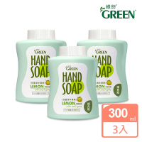 綠的GREEN 植物系潔手慕斯補充瓶-檸檬伯爵 300mlx3入組 洗手泡泡 洗手慕斯