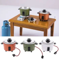 House Kitchen Furniture Scene Model Mini Electrical Appliances Dollhouse Kitchenware Cookware Toys Miniature Rice Cooker