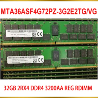 1PCS Server Memory For MT RAM 32G 32GB 2RX4 DDR4 3200AA REG RDIMM MTA36ASF4G72PZ-3G2E2TG/VG