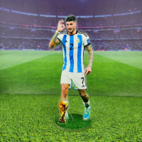 Standee Action Figure Rodrigo De Paul Argentina Juara Piala Dunia Qatar 2022
