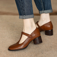 Blonshe Heels Sandals For Women Fasion kasut korea untuk wanita sandal tumit pertengahan untuk wanita tumit tali pergelangan kaki untuk wanita pada 082805 Bán chạy