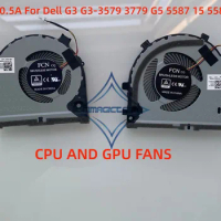 Original New For Dell G3 3579 G3-3579 3779 G5 5587 15 5587 0TJHF2 TJHF2 0GWMFV GWMFV DFS481105F20T FKB6 FKB7 Laptop Cpu Gpu Fan