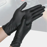 Black Gloves Disposable Latex Free Powder-Free Exam Glove Size Small Medium Large X-Large Nitrile Vinyl Synthetic Hand S M L
