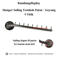 Hanger Suling Tembok Putar 9 Titik | Gantungan Suling Tembok Goyang 9 Titik Besi Kayu