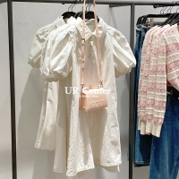 YT&UR女裝2022春夏款甜美泡泡袖花朵收腰牛仔連衣裙 WL11SBGN2000