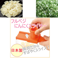 asdfkitty*日本製 下村 快速切片器含磨泥器-切大蒜頭 蔥花 蒜片 磨薑泥 蒜泥-日本正版商品