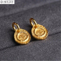100% 925 Silver Gold-plated Tibetan Lotus Charm 925 Sterling Buddhist Tower Good Luck Amulet
