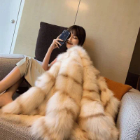 Real Fur Coat Women Real Fox Fur Winter Coat Women Korean Fashion Coat for Women Clothes 2020 Manteau Femme YY822