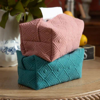 Solid Color Tissue Case Napkin Holder for Living Room Table Tissue Boxes Container Home Car Papers Dispenser Holder Tissue Box