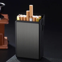 Automatic Bounce Cover Cigarette Case Accommodate 20PCS Cigarette Holder Case Men's Cigarette Storage Box Smoking Accessories