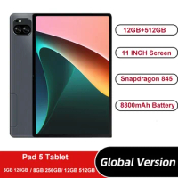 New Pad 5 Tablet Android Snapdragon 865 Dual SIM Card 12GB 512GB Tablets 11 Inch 13MP+24MP Camera 8800mAh Gloabl Version Netbook
