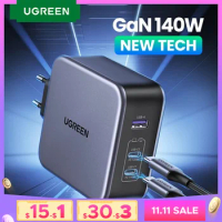 UGREEN 140W GaN Charger USB Type C PD3.1 Fast Charge For Macbook Quick Charge 4.0 3.0 USB Phone Char