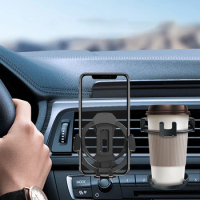 Air Vent Outlet Drink Bottle Holder Car Air Outlet Foldable Cup Holder Phone Holder Foldable Beverage Mount Stand