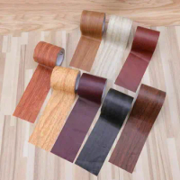 5M/Roll Furniture Tape Realistic Wood Grain Repair Adhensive Duct Tape Floor Renovation Skirting Line Sticker Home Decor