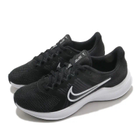 【NIKE 耐吉】慢跑鞋 Downshifter 11 運動 女鞋 輕量 透氣 舒適 避震 路跑 健身 球鞋 黑 白(CW3413-006)