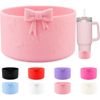 But Pelindung Silikon Bow, Serasi dengan Stanley Cup 20/30/40Oz, untuk Aquaflask Hydroflask Boot 12 