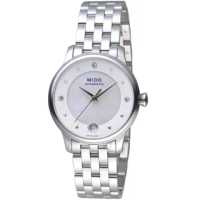 【MIDO 美度 官方授權】Baroncelli LadyDay璀璨機械腕錶(M0392071110600 銀)