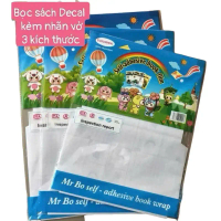 [ Tặng kèm nhãn vở ] ￼Sỉ 10 tờ bọc sách decal, bọc vở decal 3 kích thước chống rách, chống nước tặng