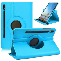 360 Degree Rotating Leather Smart Cover Case for Samsung Galaxy Tab S7 FE LTE 12.4" SM-T730 T736 2021 Funda Auto Sleep/Wake Up