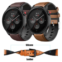 Leather Silicone strap for Amazfit GTR 4 Watch band Bracelet for Huami Amazfit GTR 2 2e/GTR 3 3Pro Sport Wristband accessoeies