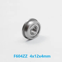 20pcs/50pcs/100pcs F604ZZ F604Z F604 Z ZZ F604-ZZ 4x12x4 mm flange flanged Ball Bearing deep groove 4*12*4mm double shielded