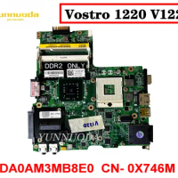 Original For DELL Vostro 1220 V1220 Laptop motherboard DA0AM3MB8E0 CN- 0X746M tested good free shipping