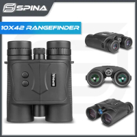 SPINA 10X42 Laser Rangefinder 1200 Meters Ranging Binoculars Telescope Tactical Hunting Outdoor Distance Measurement Waterproof