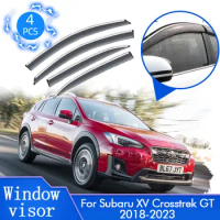For Subaru XV Crosstrek GT MK2 2018 2019 2020 2021 2022 2023 Sun Rain Window Visors Wind Deflectors Awning Trim Auto Accessories