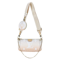【Louis Vuitton 路易威登】M57634 新款MULTI POCHETTE Accessoires漸層混合式斜背袋(粉)