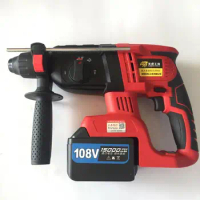 Lithium Electric Hammer 108v Brushless Rechargeable Electric Drill Electric Pick Three-Function Impact Electric Hammer