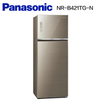 Panasonic國際牌 422公升 無邊框玻璃雙門冰箱 NR-B421TG-N 翡翠金