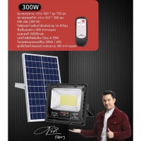 ระบบโซลาร์รูฟท็อปJD-Jindian 300W (รุ่นใหม่ล่าสุด) JD-8300L สปอร์ตไลท์ พลังงานแสงอาทิตย์ พร้อมรีโมทคว